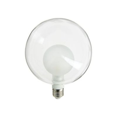 Ampoule Led Déco, Double Verre, Forme De Globe, Culot E27, Blanc Neutre, Forme Allongée XANLITE