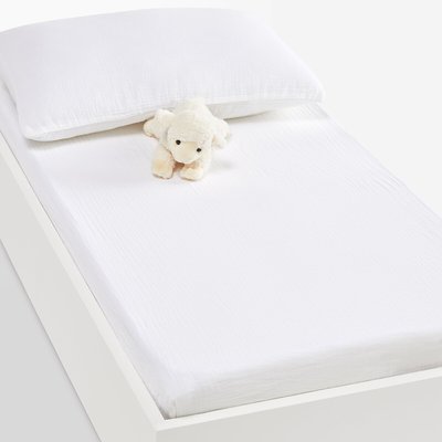 Drap-housse bébé gaze de coton uni, Kumla LA REDOUTE INTERIEURS