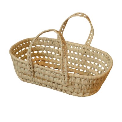 Couffin osier plat pour poupée HOME MAISON