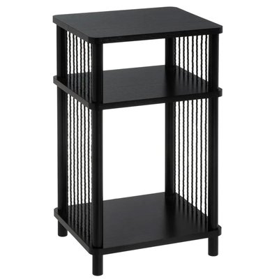 Table de chevet noire métal et corde 34x30x56cm WADIGA