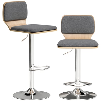 Tabouret de bar Tissu effet lin (100 % HOMCOM