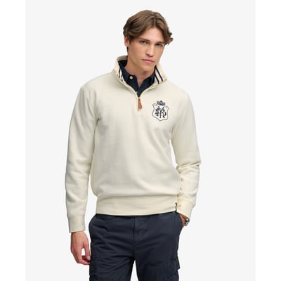 Sweat Gothic Varsity Half Zip Coupe Décontractée SUPERDRY