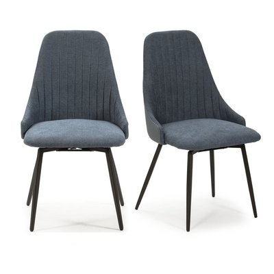 Lot de 2 chaises pivotantes en tissu - BAIA HOMIFAB