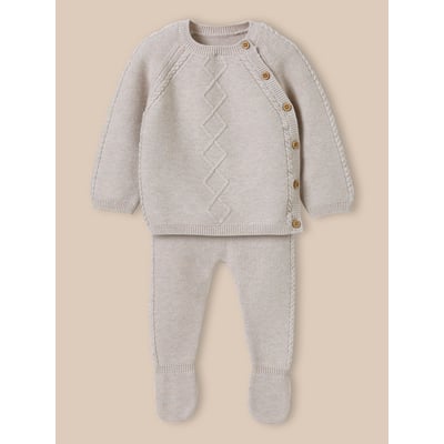 Ensemble naissance - coton biologique et laine CYRILLUS