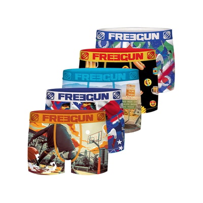 Lot De 5 Boxers Surprise Microfibre FREEGUN