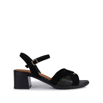 New Marykarmen Breathable Sandals in Suede with Heel GEOX