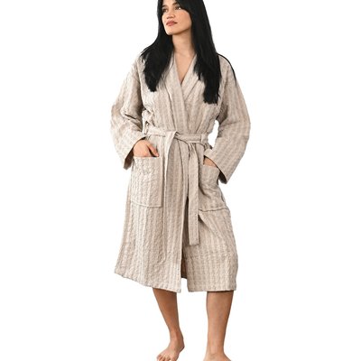Peignoir mixte en coton WAFFLE KNOTE SENSEI MAISON
