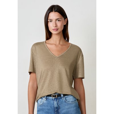 T-shirt col V 100% lin GANGA V ETAM