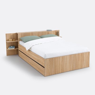 Lit rangement avec tablettes et tiroir, Niolo SO'HOME