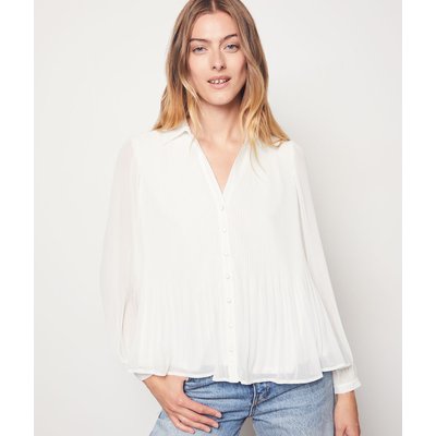 Chemise blanche plissee femme La Redoute