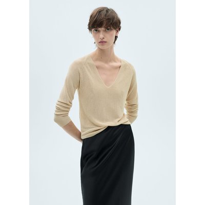 Pull-over Fil textile col V MANGO