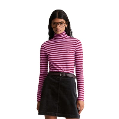 T-shirt à manches longues et col roulé en jersey de coton bio MARC O’POLO DENIM
