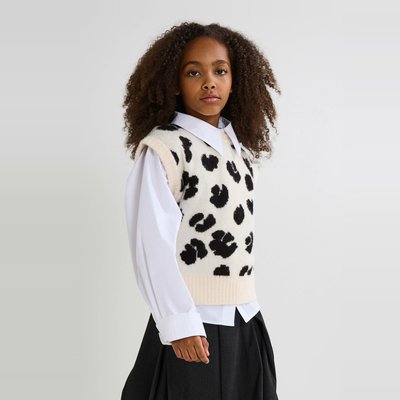 Pull sans manches jacquard MONOPRIX