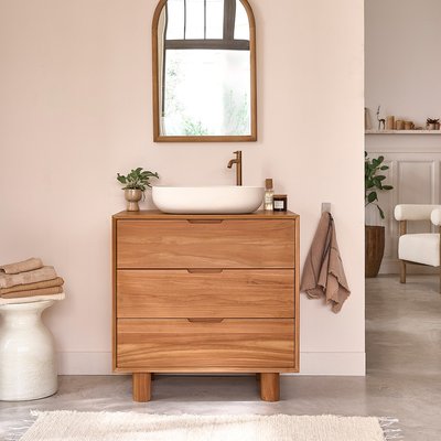 Meuble sous vasque en teck massif 80 cm GUSTAVE BERAH GETAH