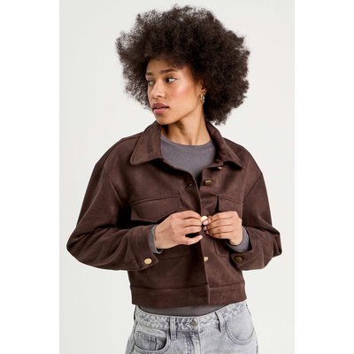 Veste suédine droite CACHE CACHE