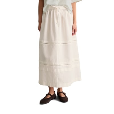 Jupe évasée regular en mélange de lin et de coton MARC O’POLO DENIM