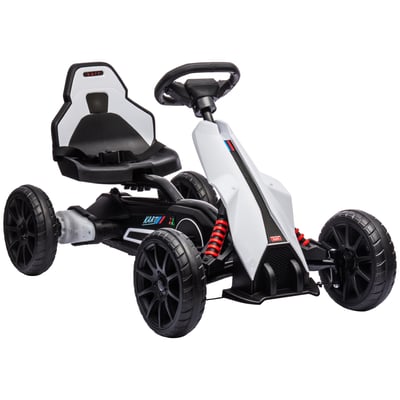 Kart électrique à conducteur assis PP Blanc HOMCOM