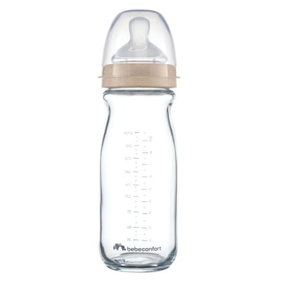 Biberon en verre physio Air Eco 270 ml Sand BEBECONFORT