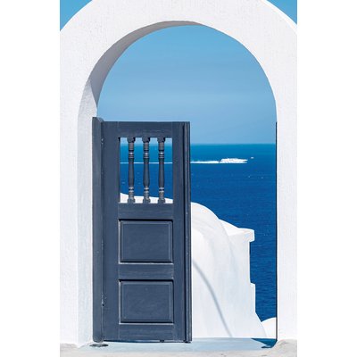 Tableau porte bleue oia HEXOA