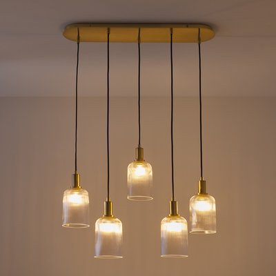 Suspension grappe laiton et verre strié, Bogota LA REDOUTE INTERIEURS