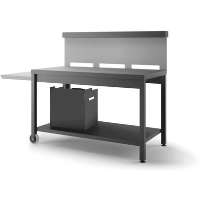 Support plancha FORGE ADOUR TRCANG roulante crédence acier noir gris FORGE ADOUR