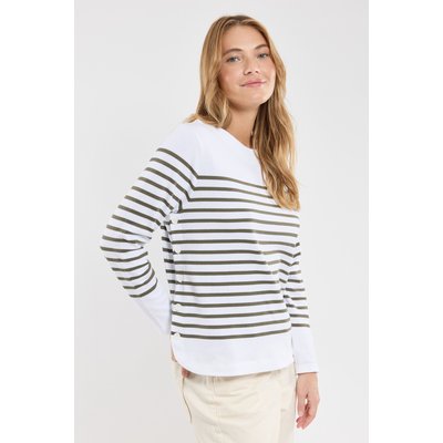 Marinière côtés boutonnés en coton rustique ARMOR-LUX