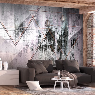 Papier peint intissé panoramique Geometric Wall EDEN