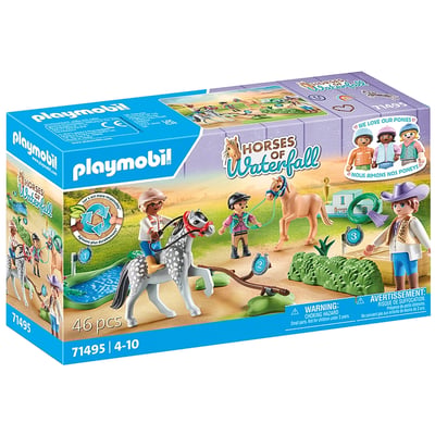 Cavaliers avec poneys et saut d'obstacles PLAYMOBIL