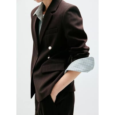 Blazer costume droit MANGO