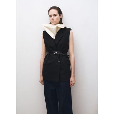 Gilet en laine mélangée revers MANGO