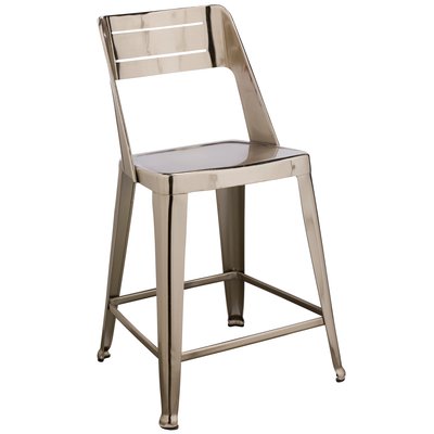 Chaise haute de bar en métal couleur cuivre design moderne (lot de 2) PIER IMPORT