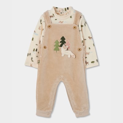 Ensemble maille bébé garçon imprimé forêt BOBOLI
