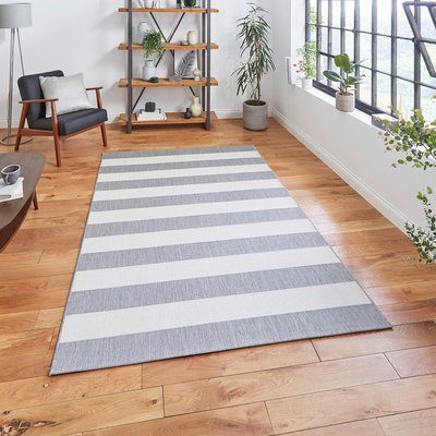 Striped Pattern Indoor/Outdoor Rug SO'HOME