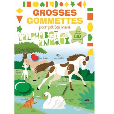 Grosses gommettes L'alphabet des animaux PICCOLIA EDITIONS
