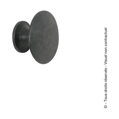 Bouton Lentille Acier Noir D25 Mm BROS