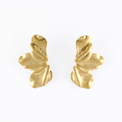 Boucles d'oreilles demi-feuilles acier inoxydable BALABOOSTE