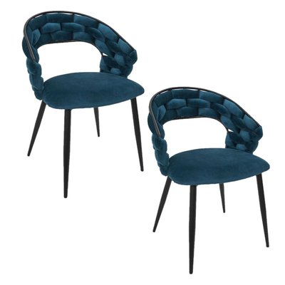 Lot de 2 chaises assise tressée LUND THE HOME DECO FACTORY