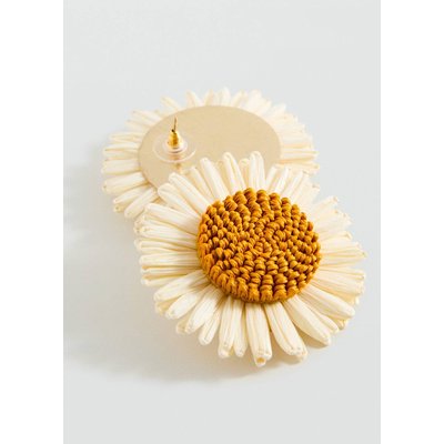 Boucles d'oreilles fleurs raphia MANGO
