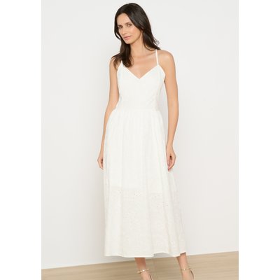 Robe midi brodée bretelles LOLALIZA