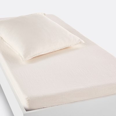 Drap housse enfant lin lavé, bonnet 30cm, Linot LA REDOUTE INTERIEURS
