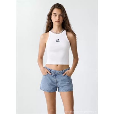 Top coton broderies MANGO TEEN