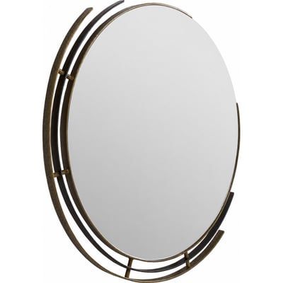 Miroir rond en métal et verre RECOLLECTION