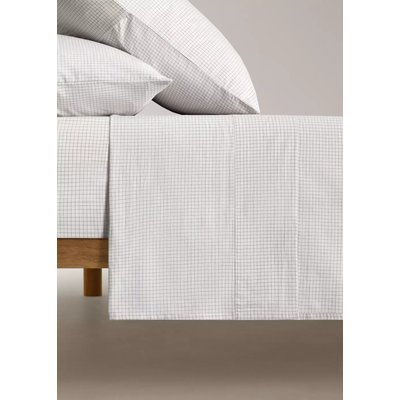 Drap plat enfant percale de coton mini carreaux MANGO HOME