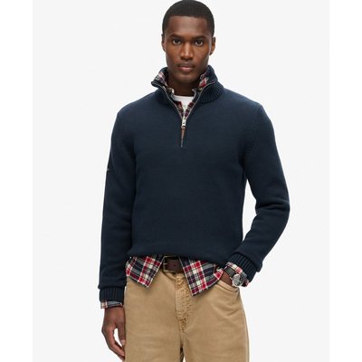 Pull à col zippé en maille de coton Classics SUPERDRY