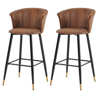 Lot de 2 tabourets de bar rétro industriel, DONCIC MEUBLES COSY