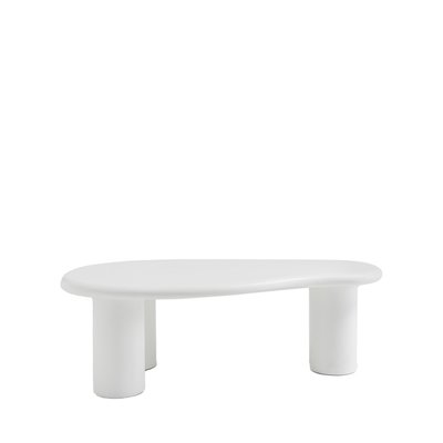 Table basse organique en fibre de ciment L120cm- LUNA DRAWER