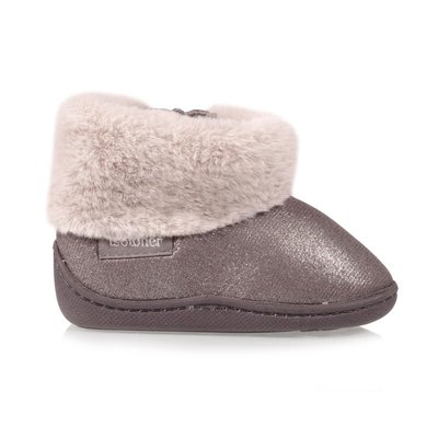 Chaussons Bottillons Zip irisé et imitation fourrure ISOTONER