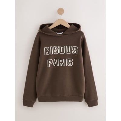 Sweat à capuche manches longues avec motif NEXT