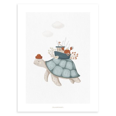 Affiche enfant tortue de mer LOTAN LILIPINSO
