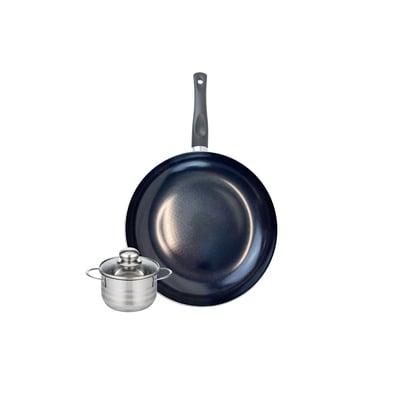 Batterie de cuisine 1 poêle 32cm + 1 faitout 14cm PRIMA BRILLANT ELO